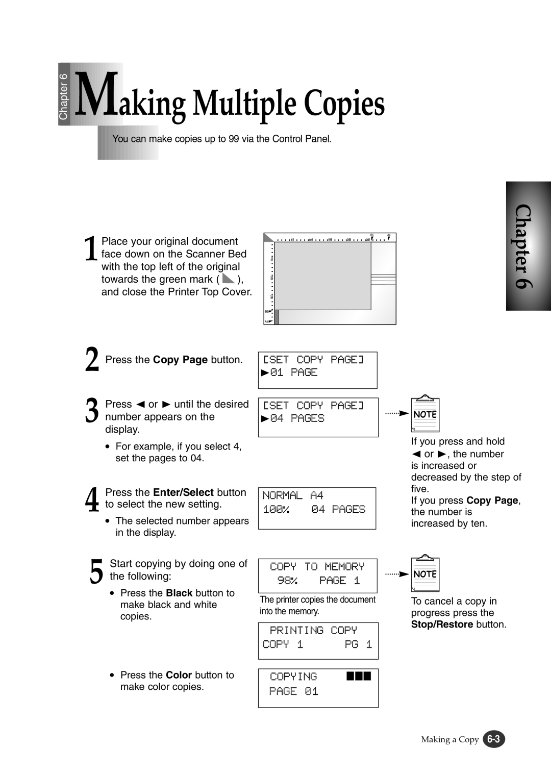 Lexmark Z82 manual Making Multiple Copies 