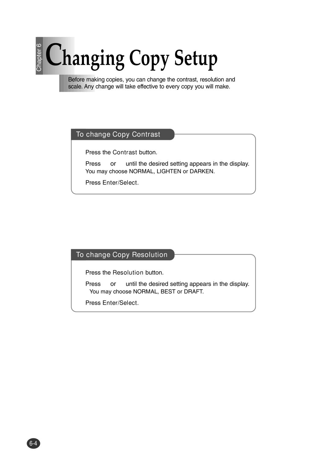 Lexmark Z82 manual Hanging Copy Setup, To change Copy Contrast 