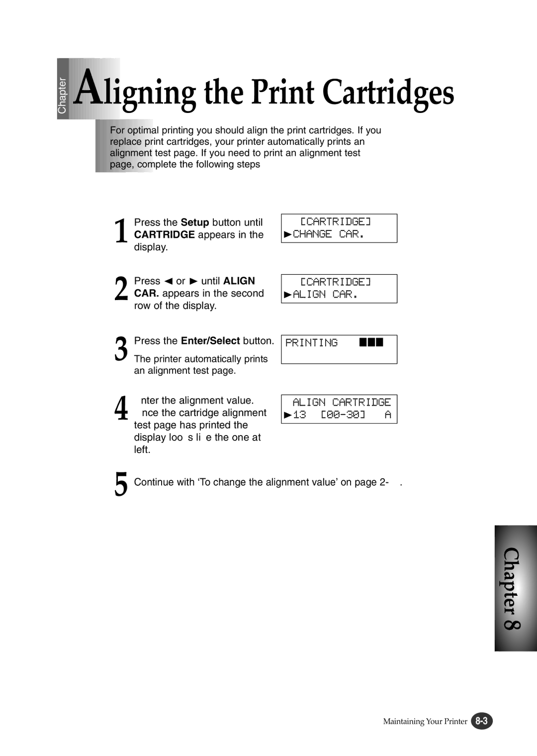 Lexmark Z82 manual Ligning the Print Cartridges 