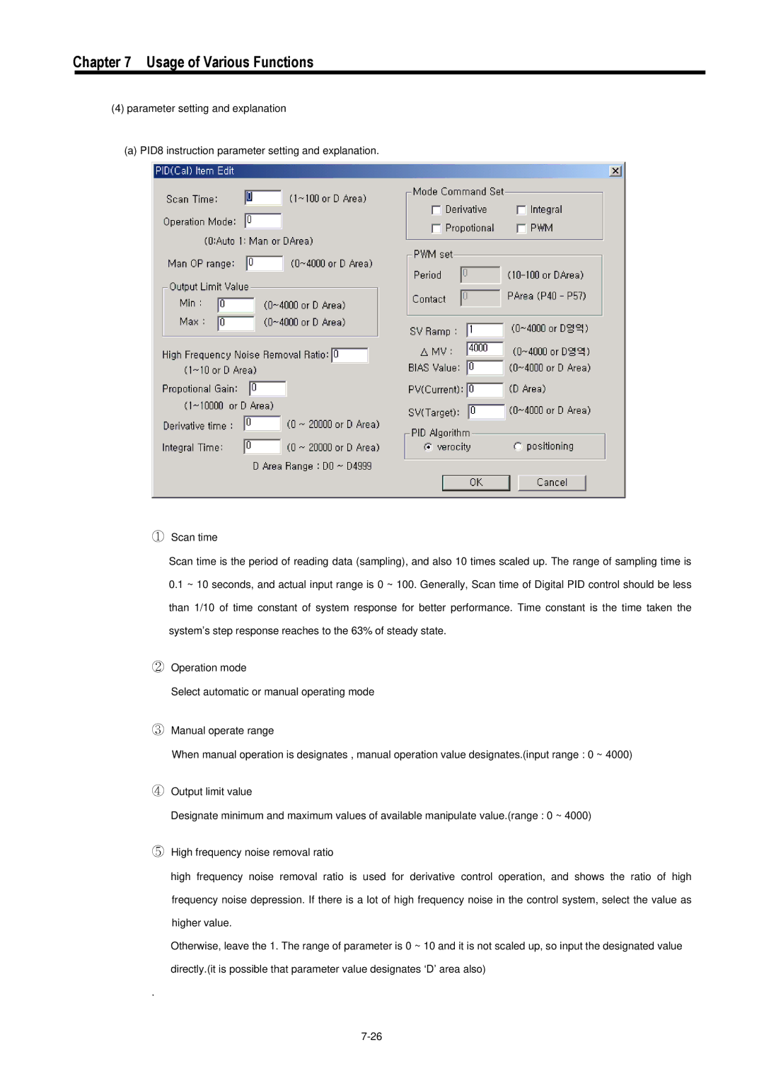 LG Electronics 120S user manual Usage of Various Functions 