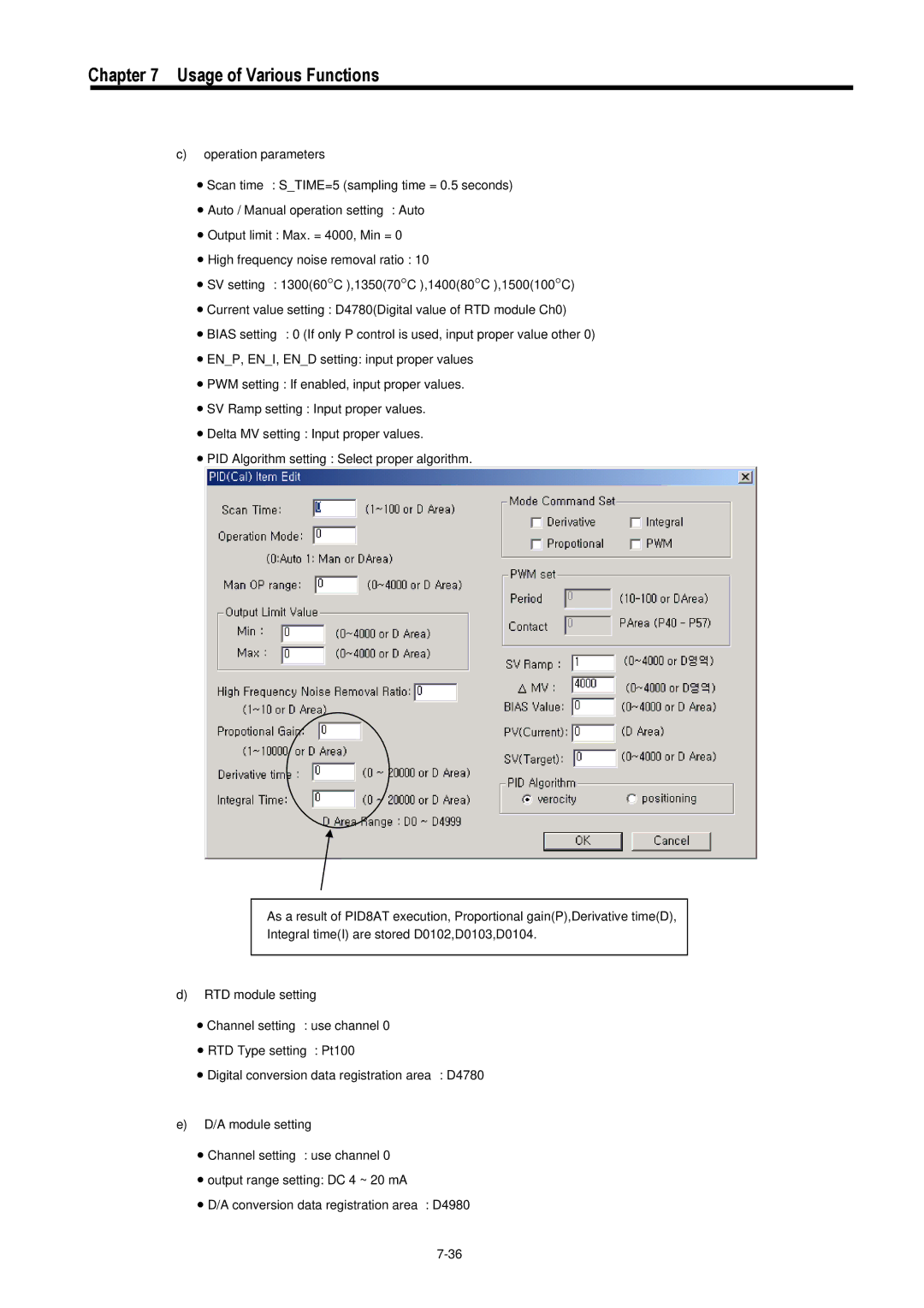 LG Electronics 120S user manual Usage of Various Functions 