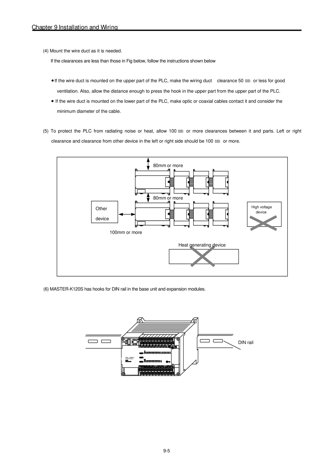 LG Electronics 120S user manual 100mm or more, Heat generating device 