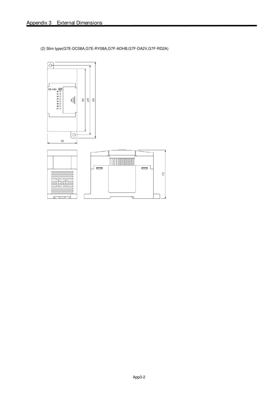 LG Electronics 120S user manual Appendix 3 External Dimensions 