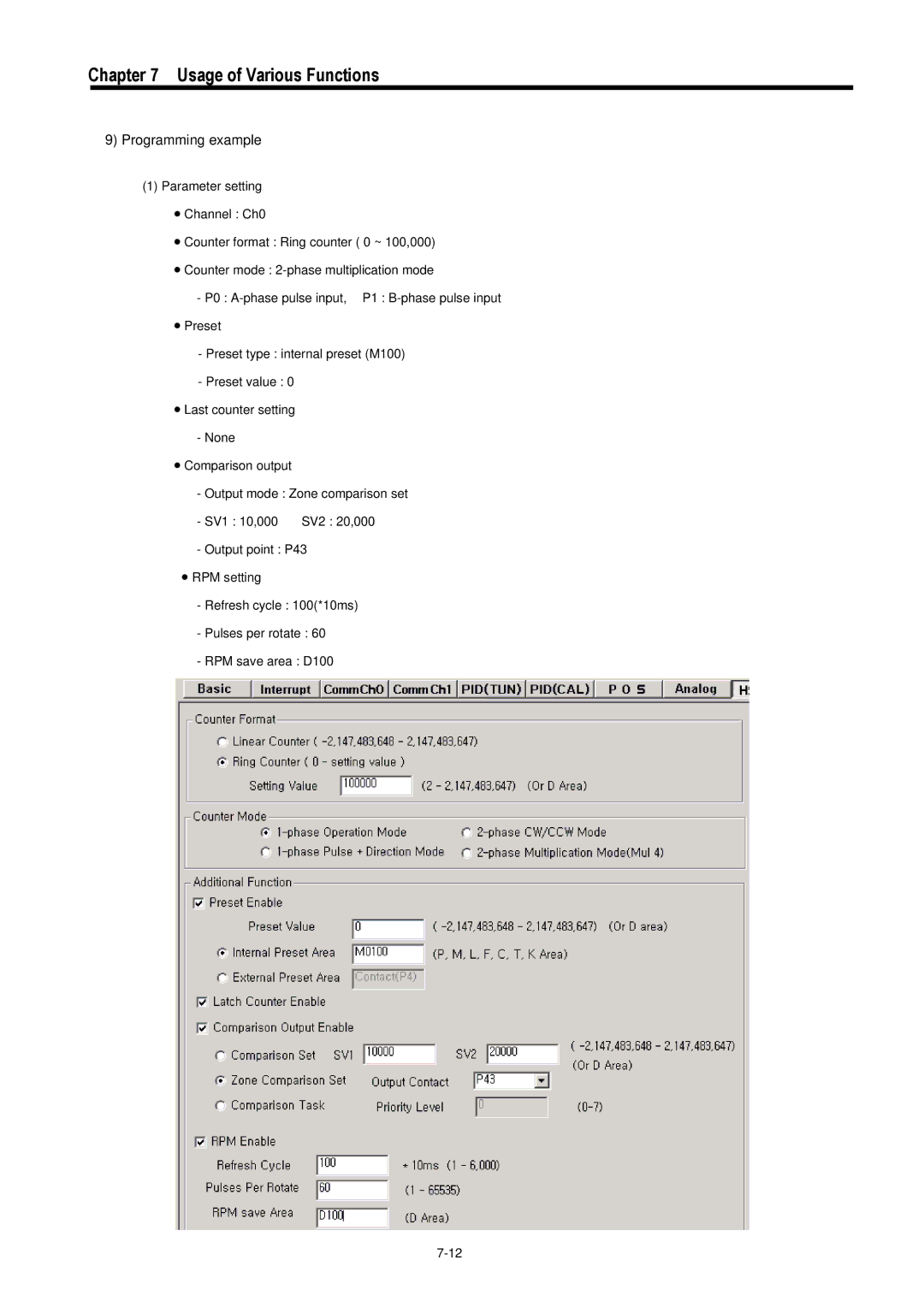 LG Electronics 120S user manual Programming example 