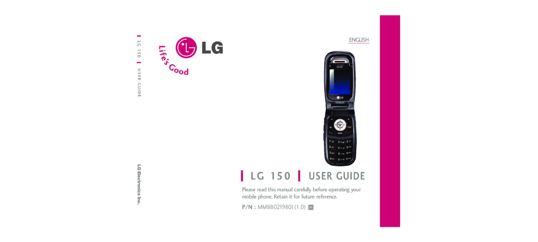 LG Electronics 150 manual 15 0 User Guide 