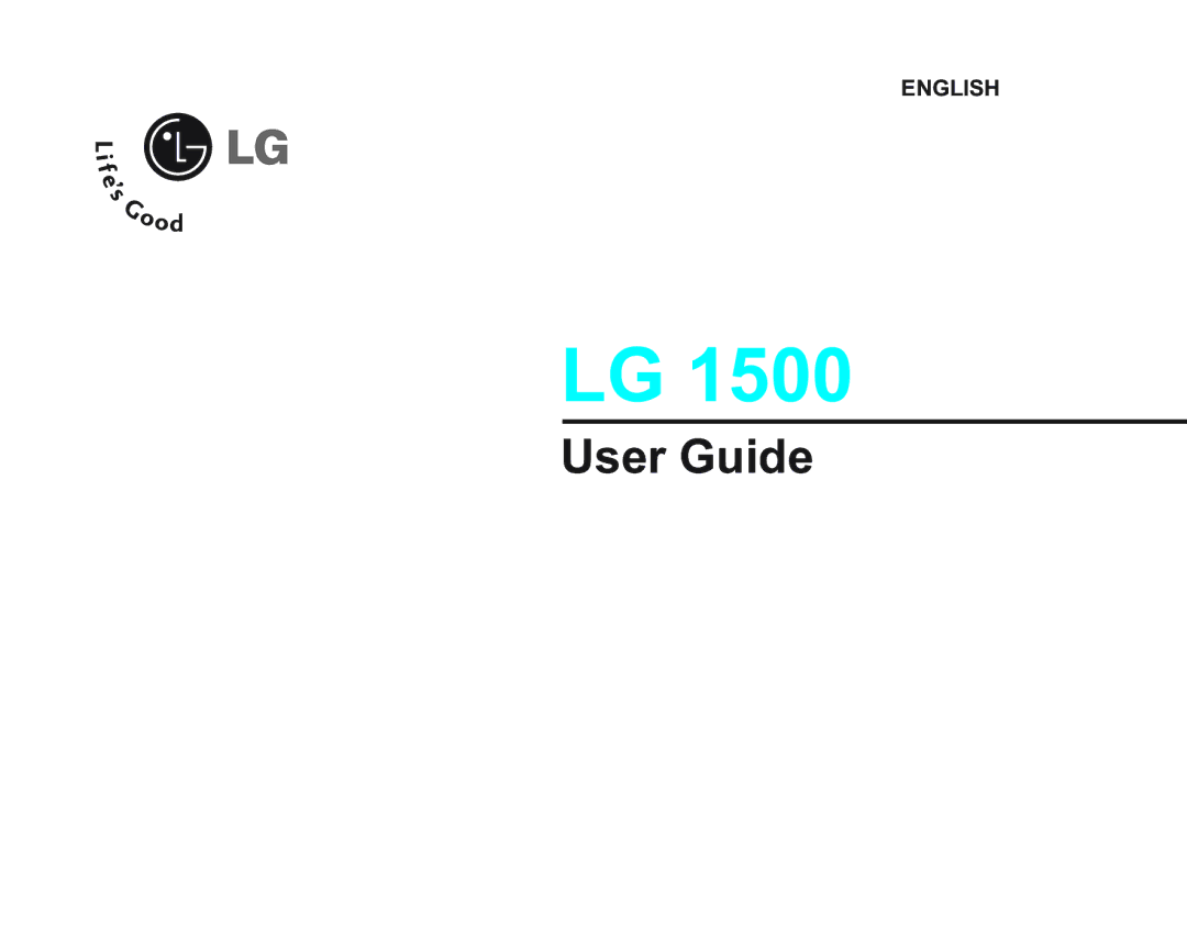 LG Electronics 1500 manual User Guide 