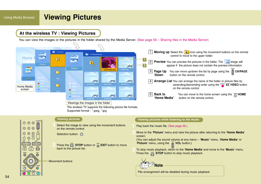 LG Electronics 15LW1RA manual At the wireless TV Viewing Pictures 