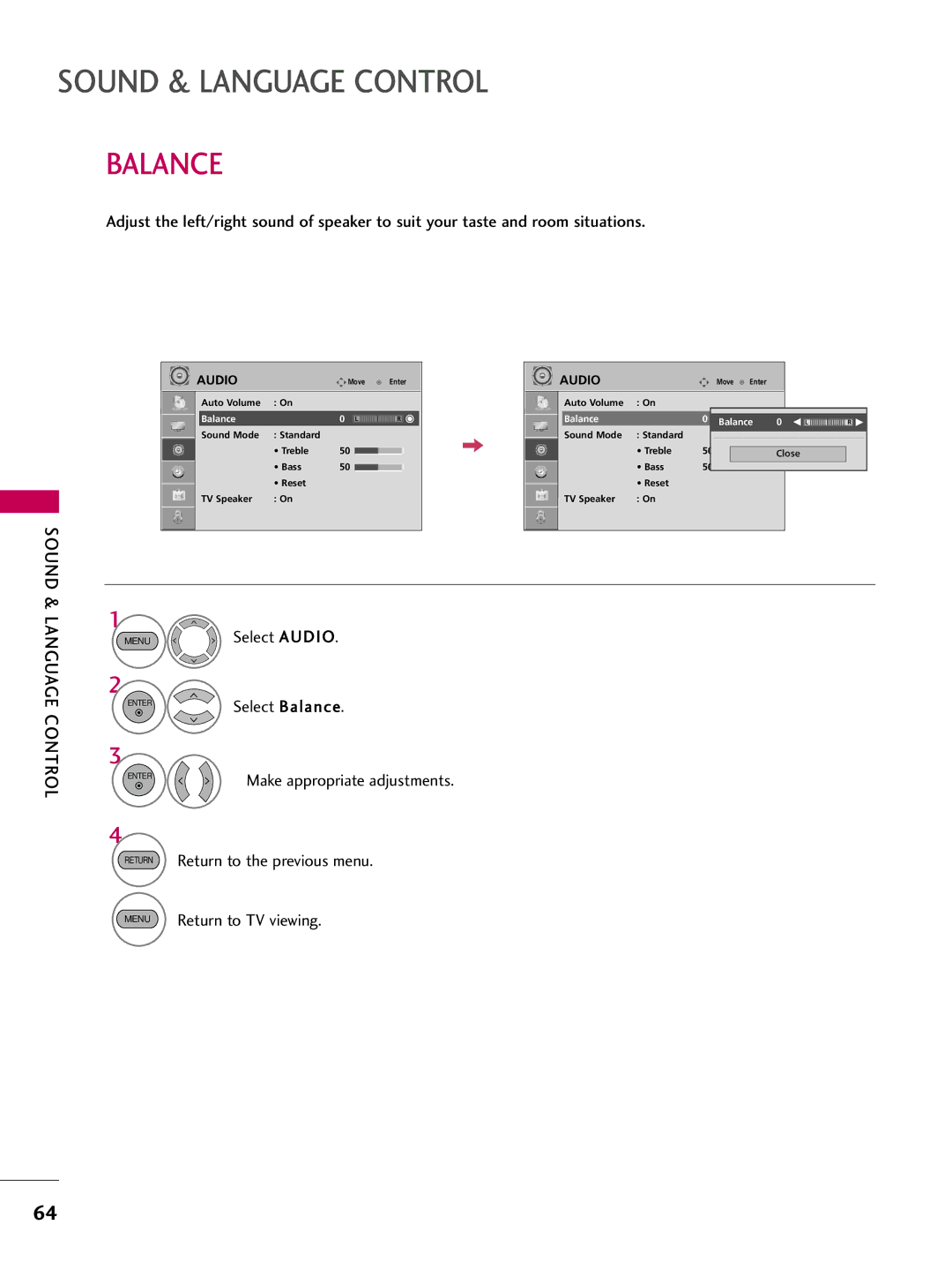 LG Electronics 1930 owner manual Select Balance 