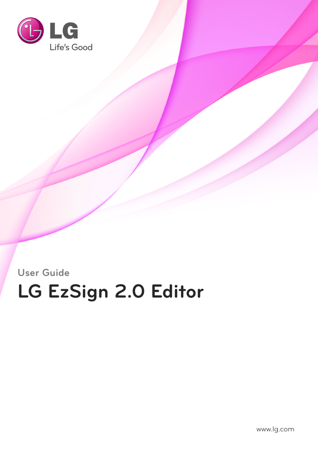 LG Electronics manual LG EzSign 2.0 Editor, User Guide 