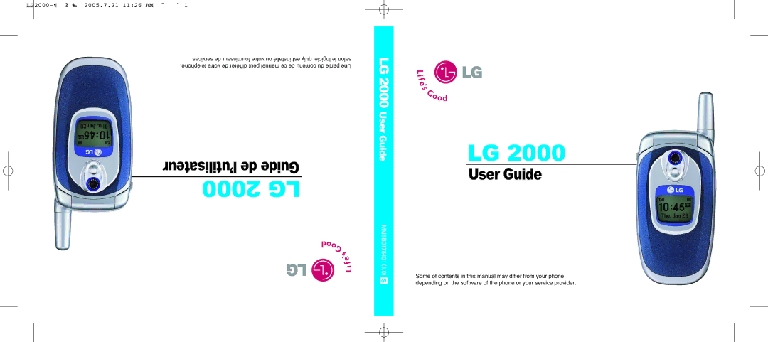 LG Electronics manual 2000 LG 