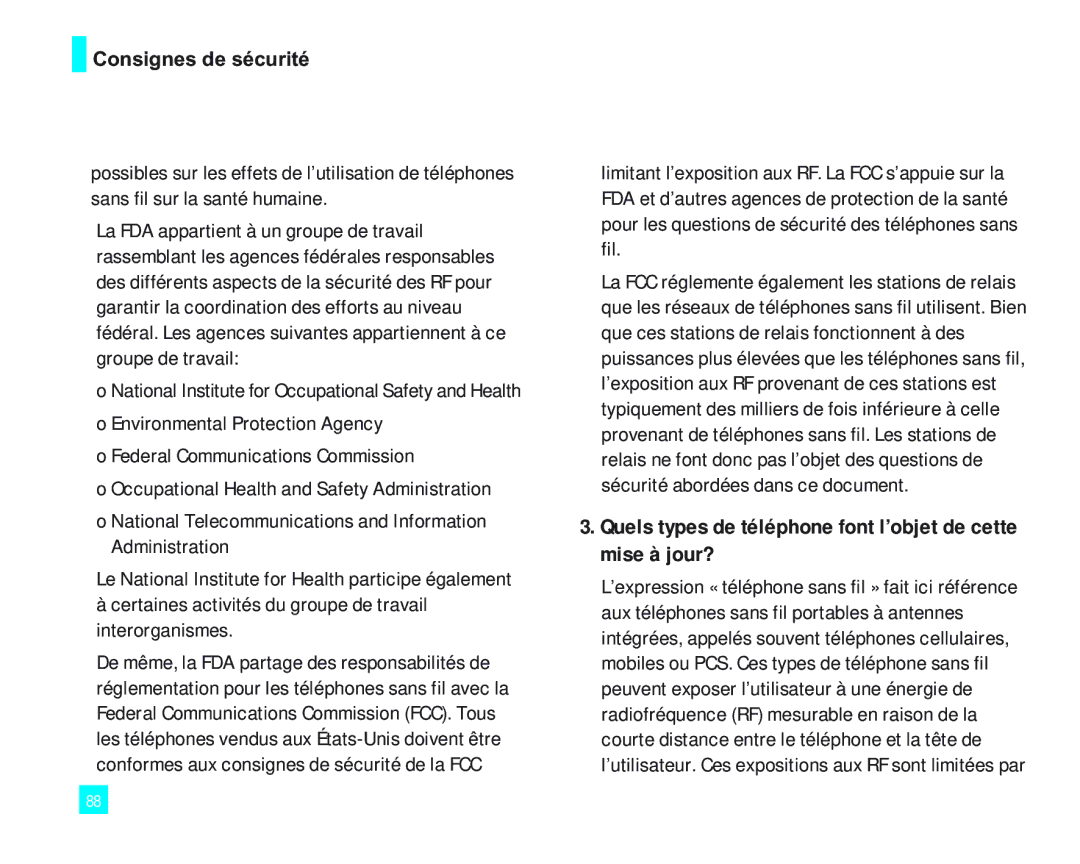 LG Electronics 2000 manual Quels types de téléphone font l’objet de cette mise à jour? 