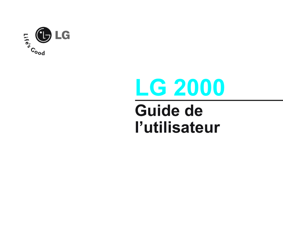 LG Electronics 2000 manual Guide de l’utilisateur 