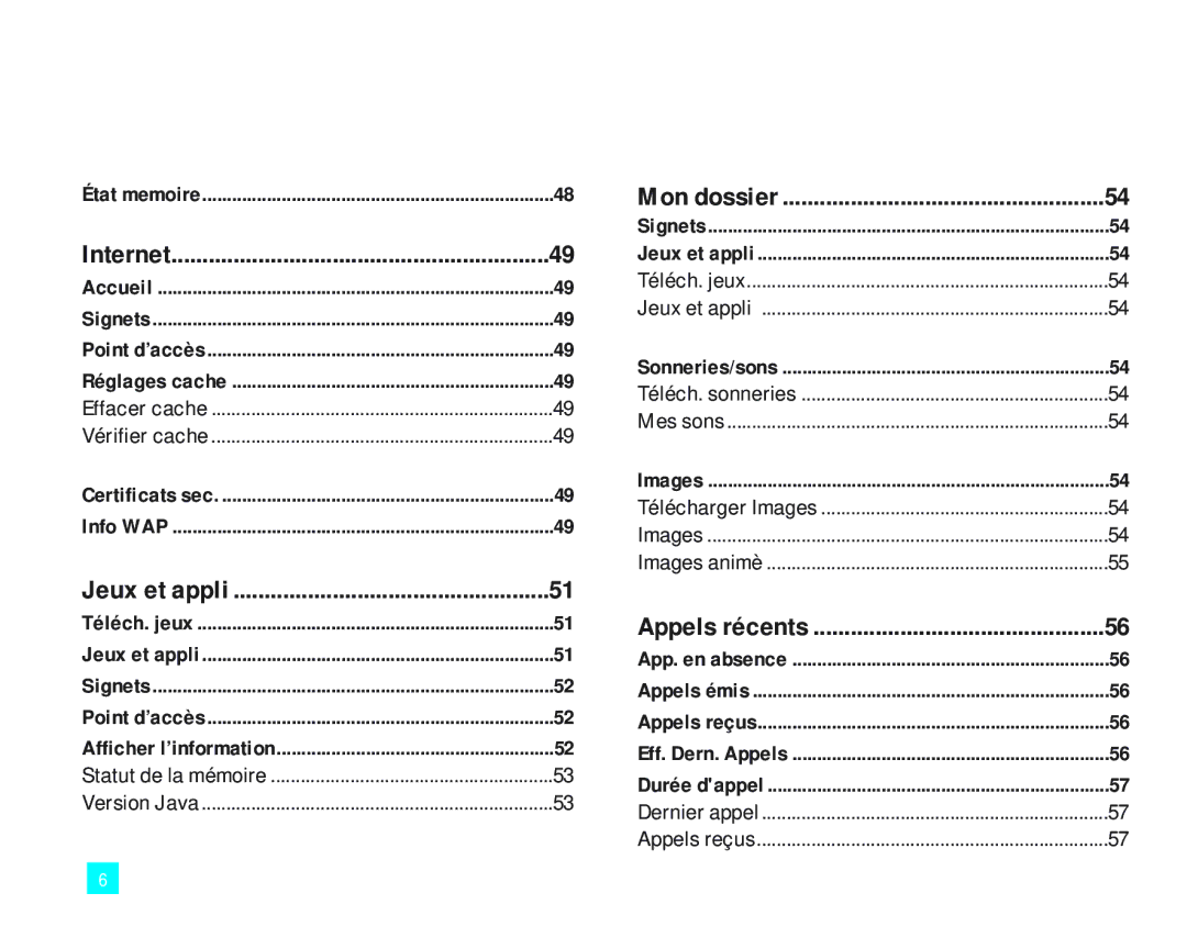 LG Electronics 2000 manual Jeux et appli 