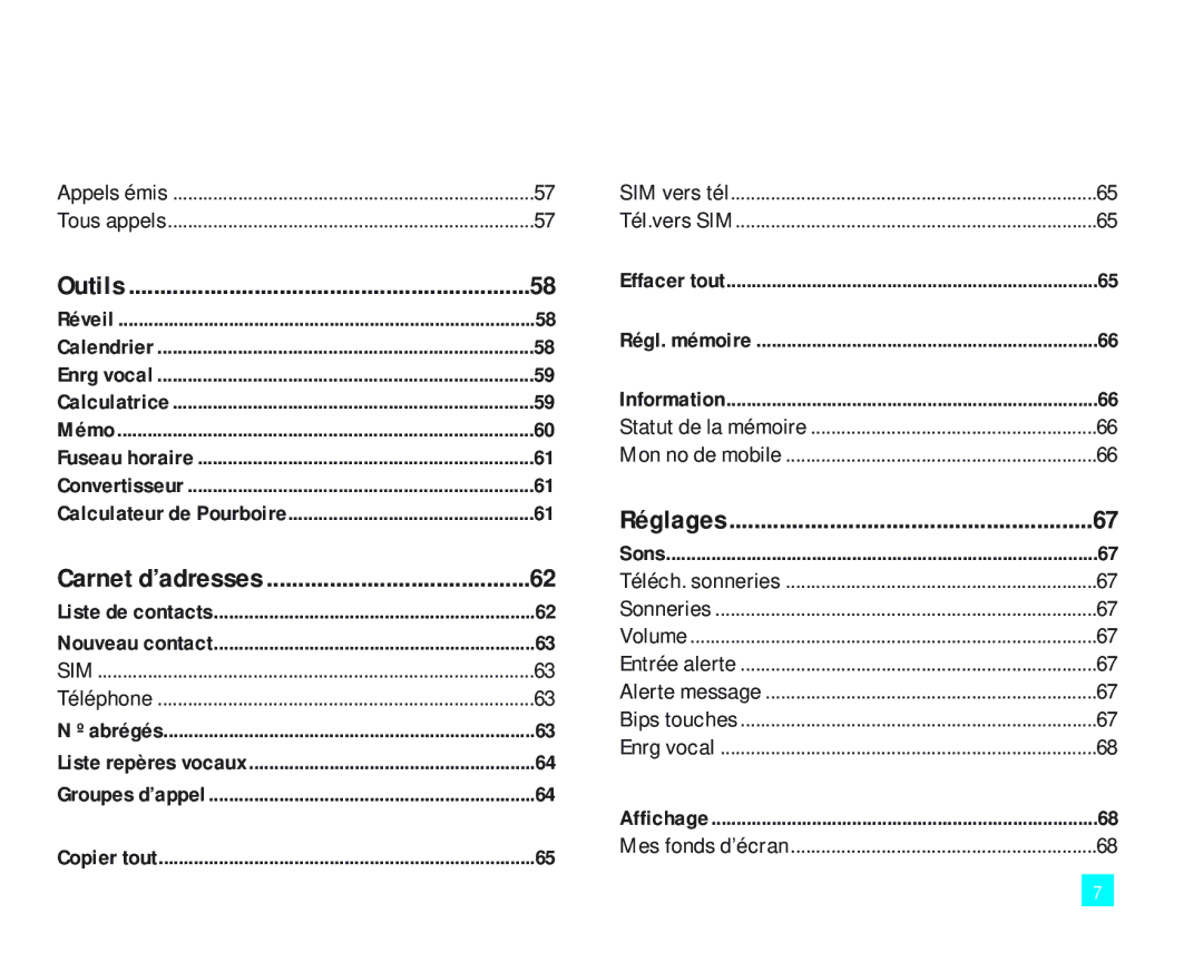 LG Electronics 2000 manual Réglages 