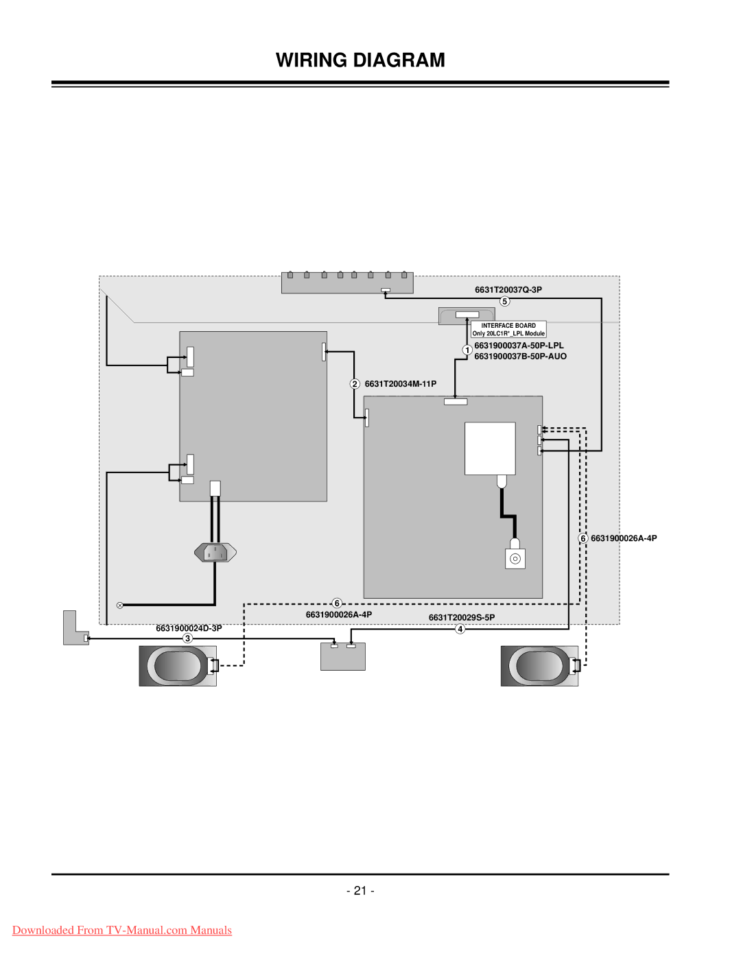 LG Electronics 20LC1R-ZG service manual Wiring Diagram 