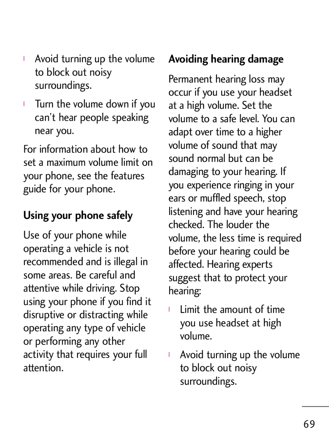 LG Electronics 221C manual Using your phone safely 