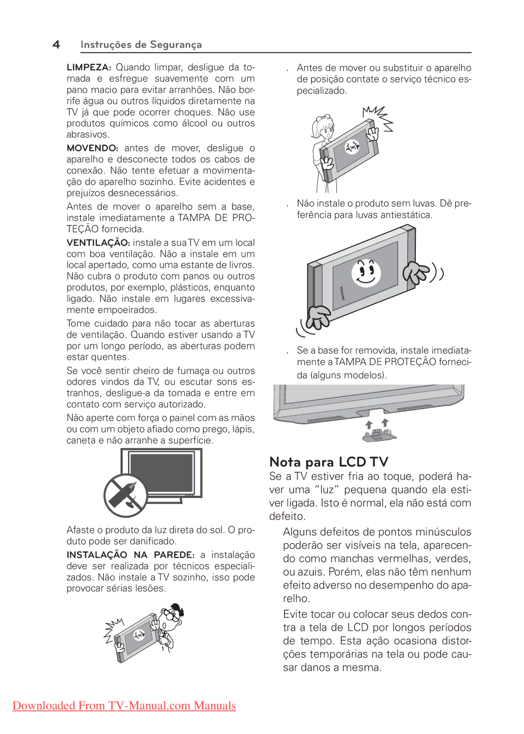 LG Electronics 22/26/32LK310, 22/26/32LK311C manual Nota para LCD TV 