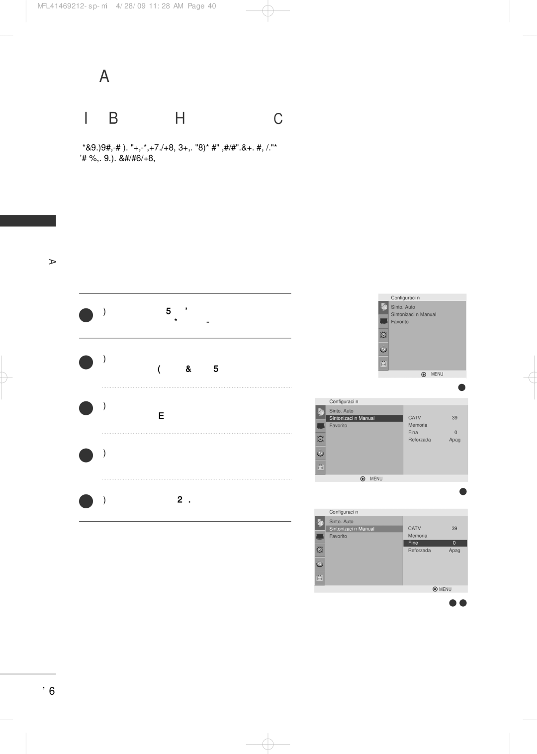 LG Electronics 2230R-MA manual Ajuste Fino DE Sintonización 