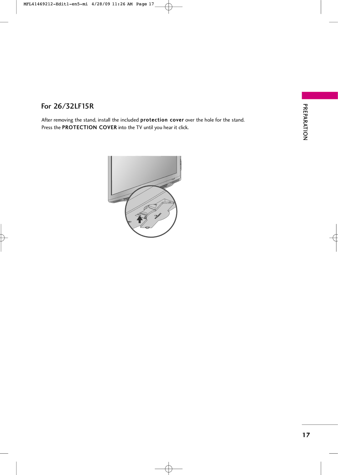 LG Electronics 2230R-MA manual For 26/32LF15R 