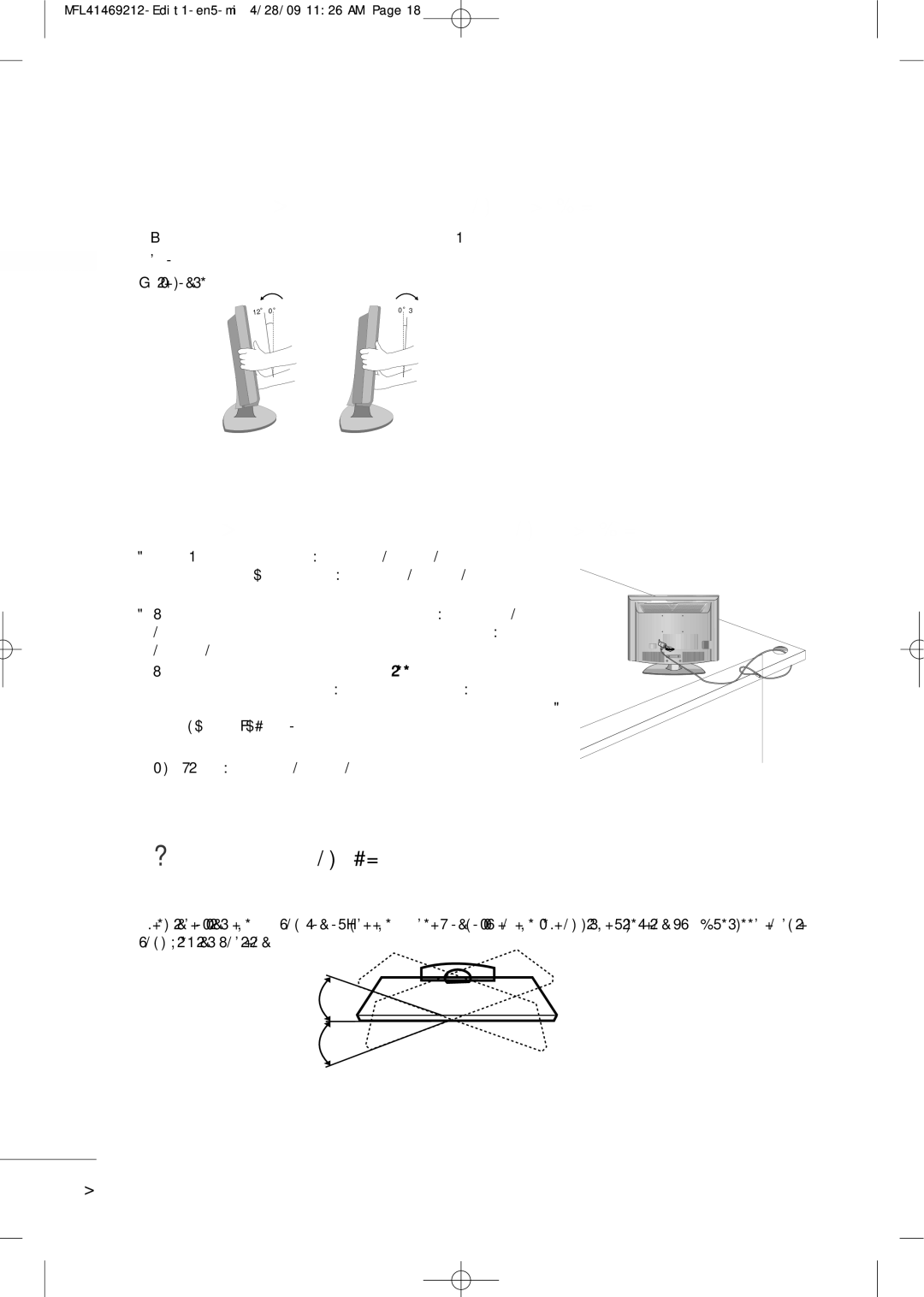 LG Electronics 2230R-MA manual Positioning Your Display For 22LG30R/C, 22LF15R 