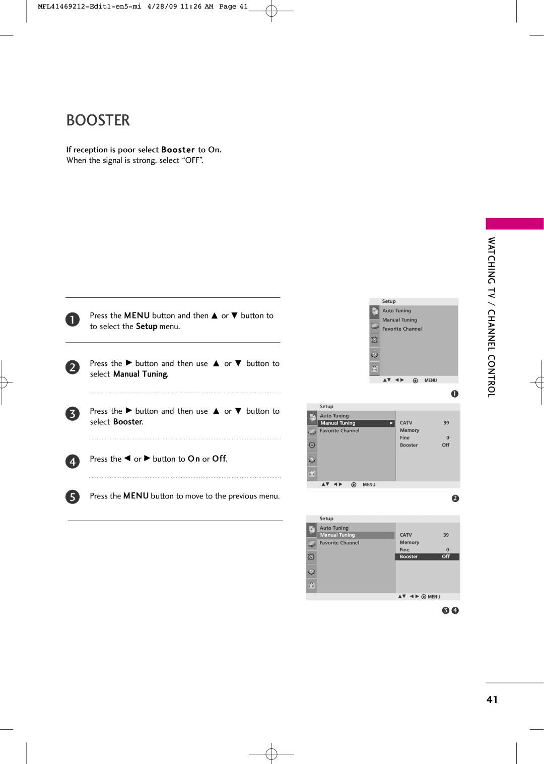 LG Electronics 2230R-MA manual Booster 