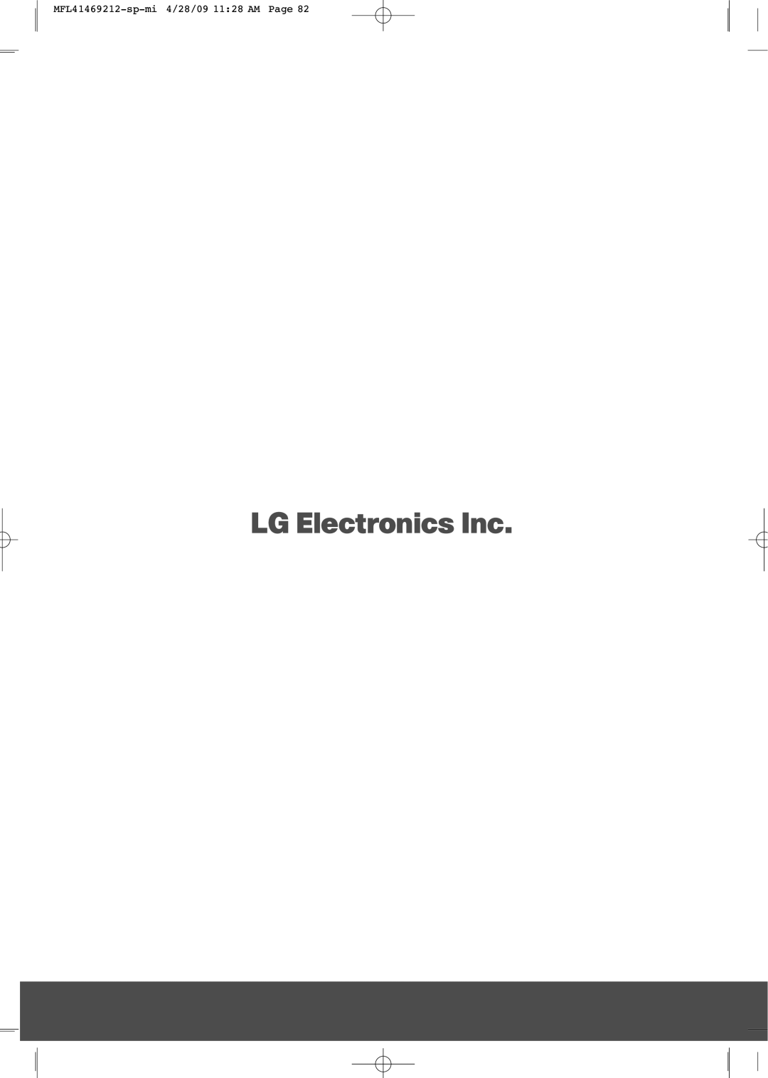 LG Electronics 2230R-MA manual MFL41469212-sp-mi 4/28/09 1128 AM Page 