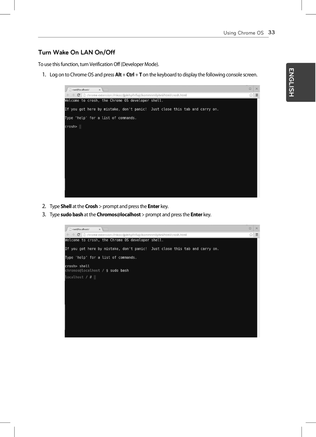 LG Electronics 22CV241 manual Turn Wake On LAN On/Off, To use this function, turn Verification Off Developer Mode 