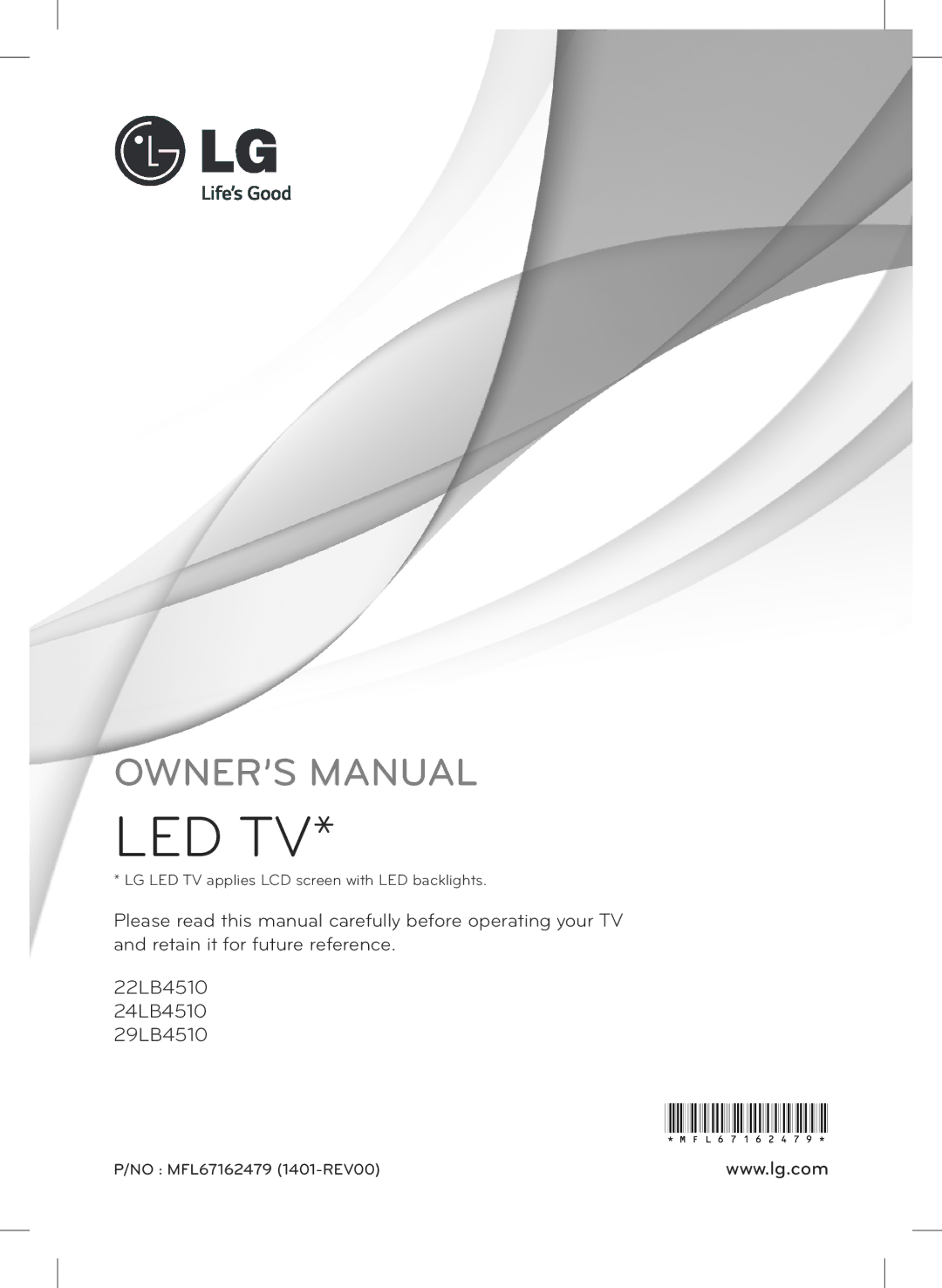 LG Electronics 24LB4510, 22LB4510, 29LB4510 owner manual Led Tv 