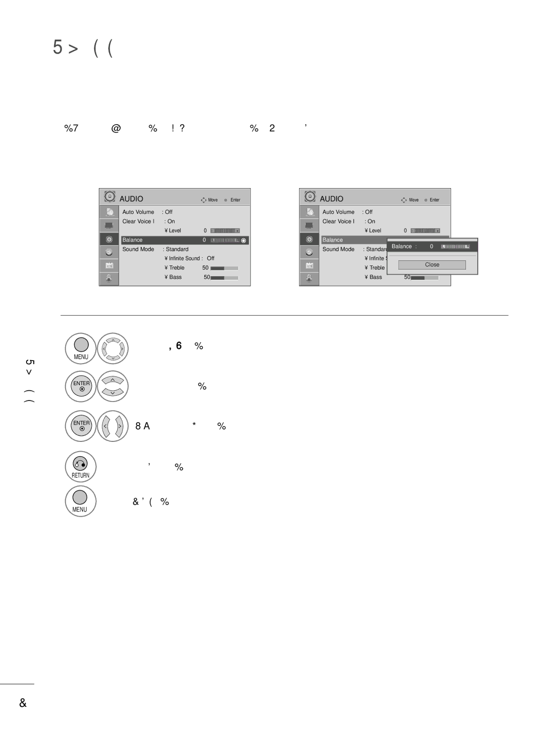 LG Electronics 22LG3DDH owner manual Sound &LANGUAGE Control, Balance 