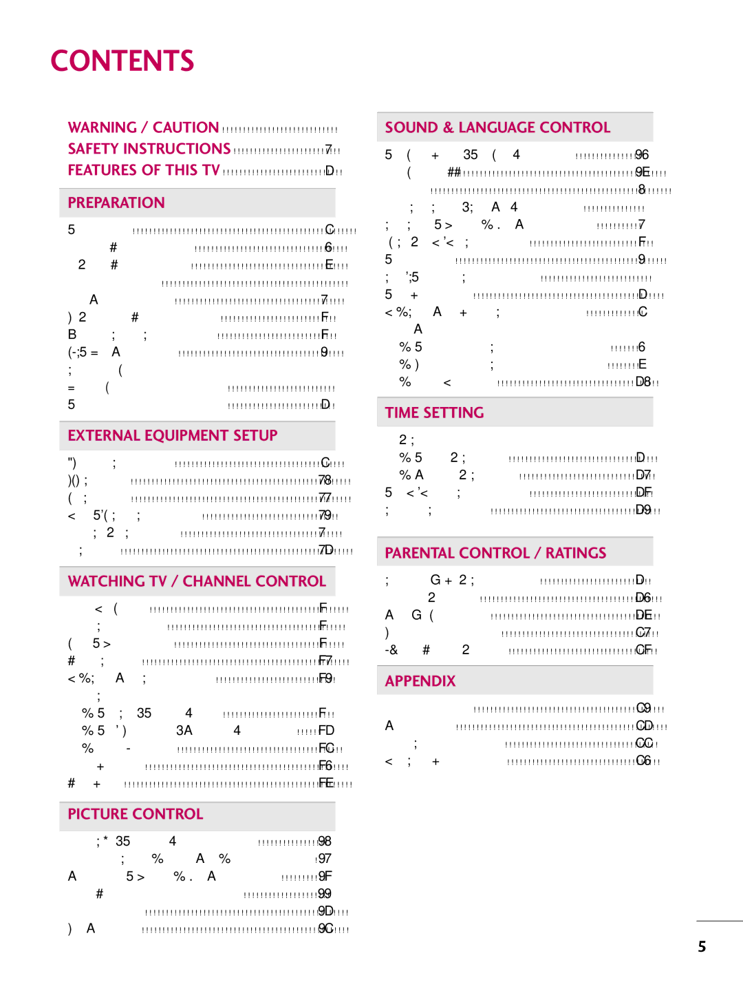 LG Electronics 22LG3DDH owner manual Contents 