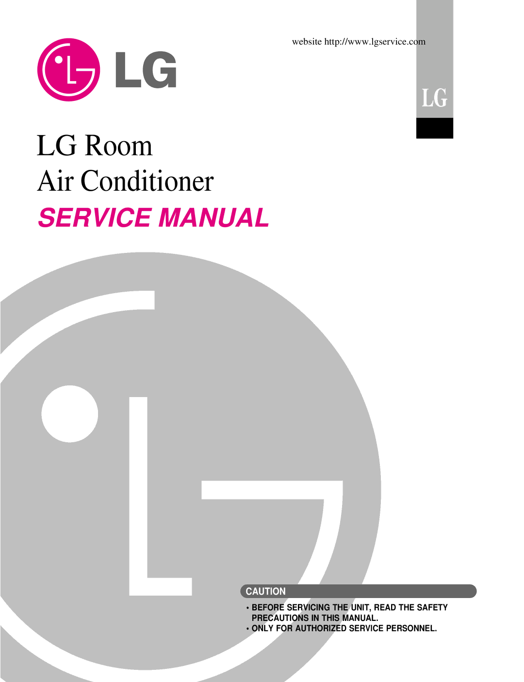 LG Electronics 230/208V service manual LG Room Air Conditioner 