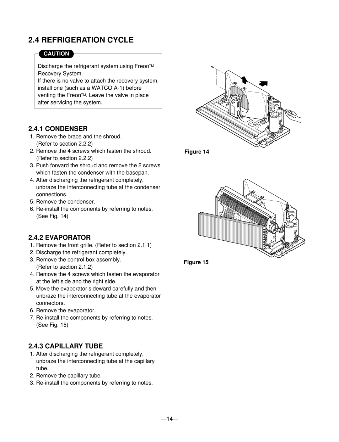 LG Electronics 230/208V service manual Refrigeration Cycle, Condenser, Evaporator, Capillary Tube 