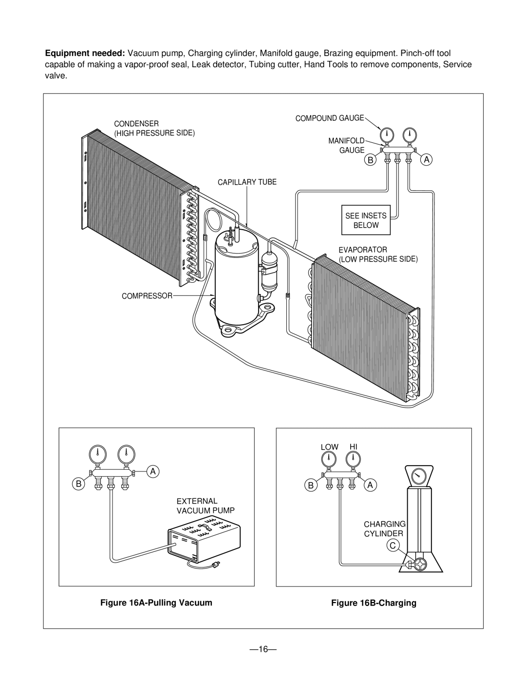 LG Electronics 230/208V service manual Pulling Vacuum 