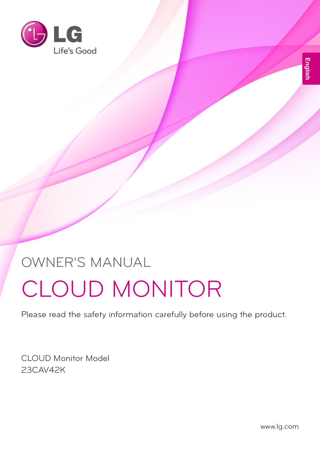 LG Electronics 23CAV42K owner manual Cloud Monitor 