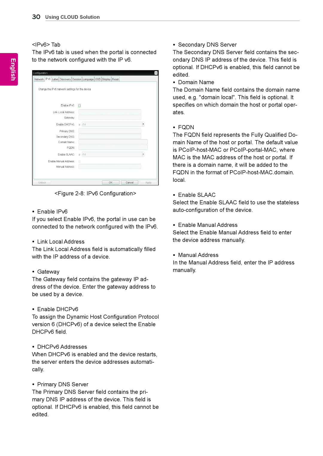 LG Electronics 23CAV42K owner manual IPv6 Tab 