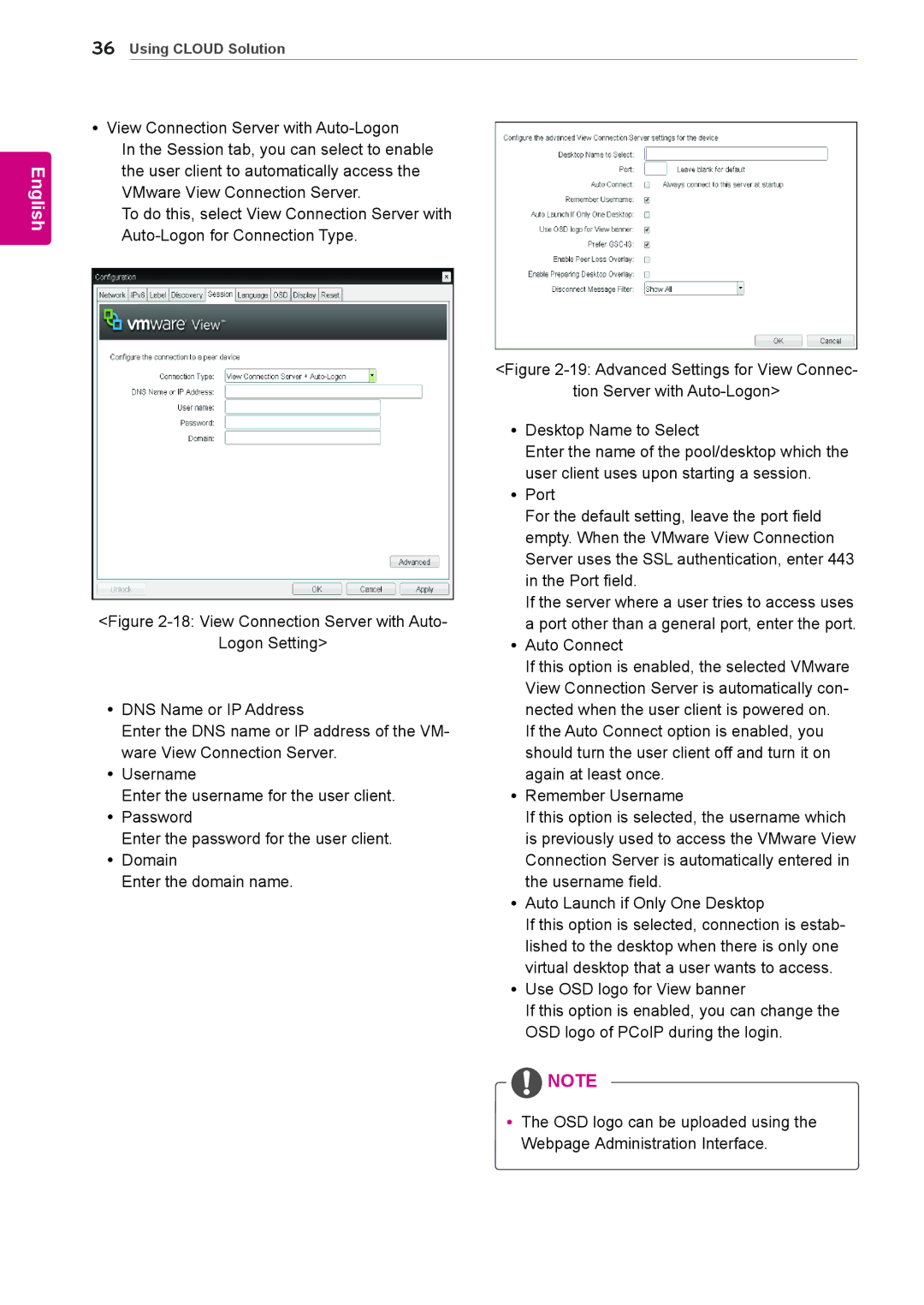 LG Electronics 23CAV42K owner manual Yy View Connection Server with Auto-Logon 