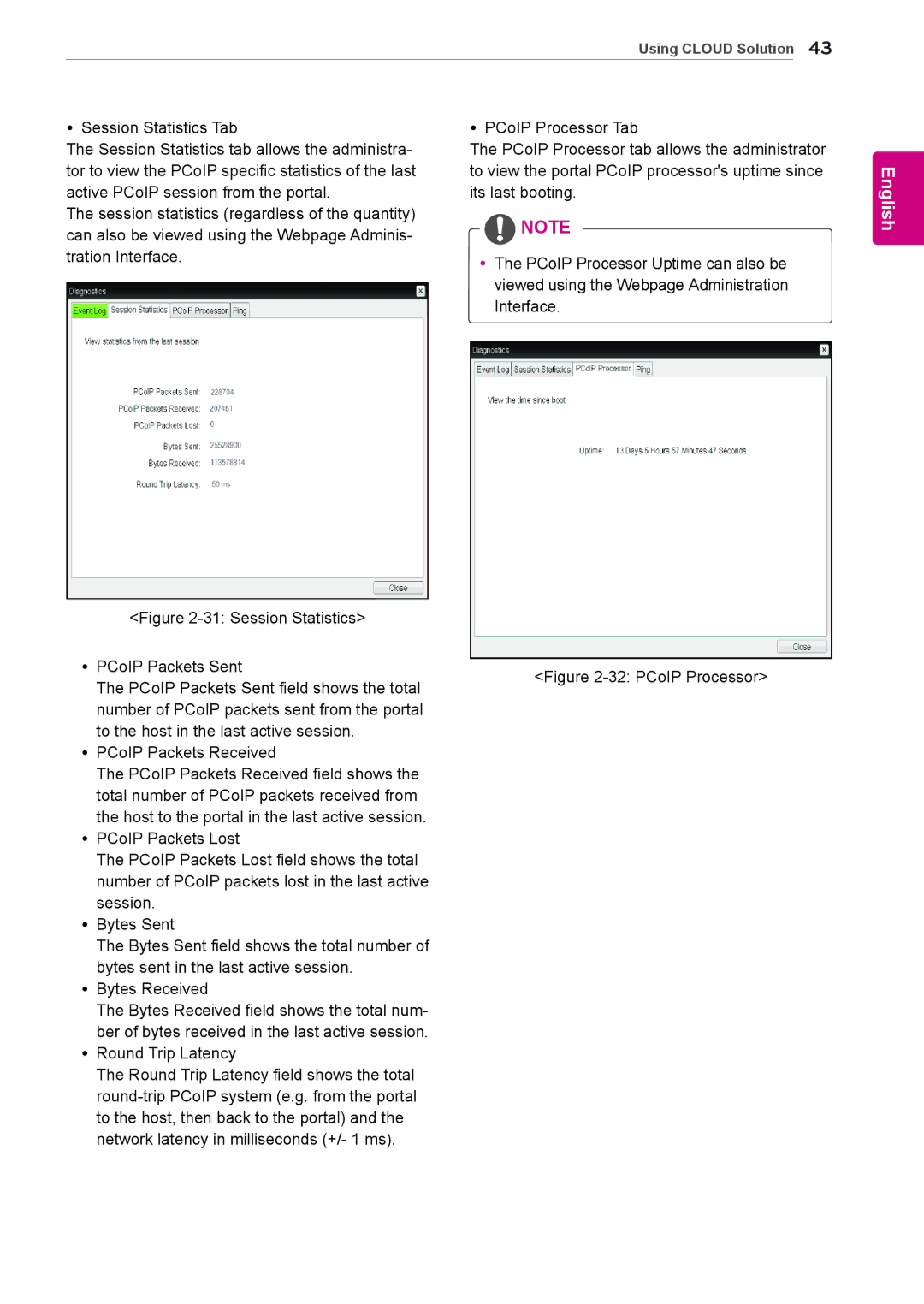 LG Electronics 23CAV42K owner manual Yy Session Statistics Tab, Yy Round Trip Latency 