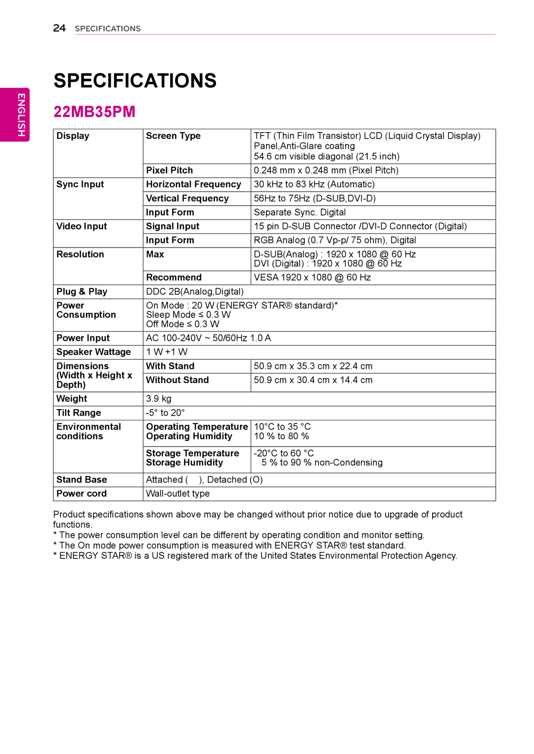 LG Electronics 22MB35PM, 23MB35PM, 19MB35PM owner manual 