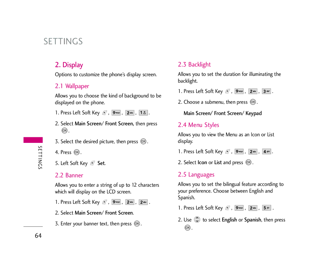 LG Electronics 245 manual Display 