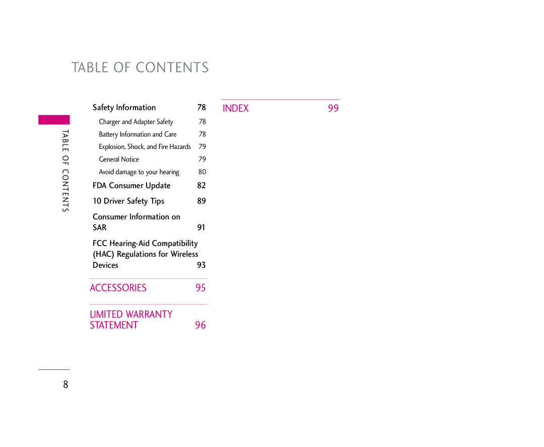 LG Electronics 245 manual Safety Information, Devices93 