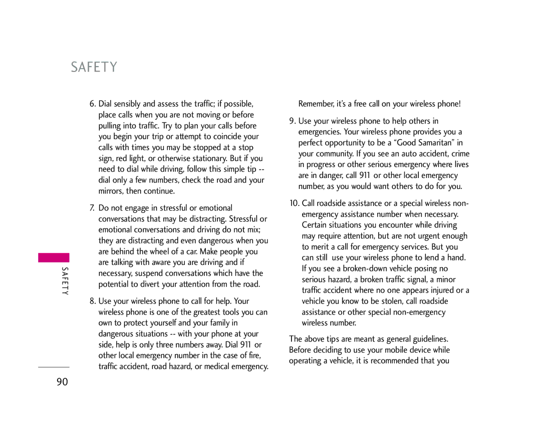 LG Electronics 245 manual Mirrors, then continue, Do not engage in stressful or emotional 