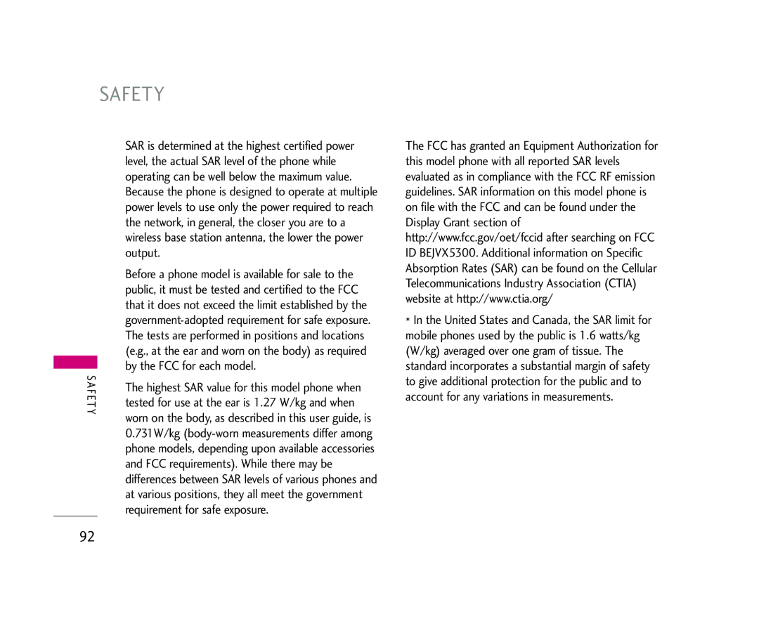 LG Electronics 245 manual By the FCC for each model, FCC requirements. While there may be, Requirement for safe exposure 