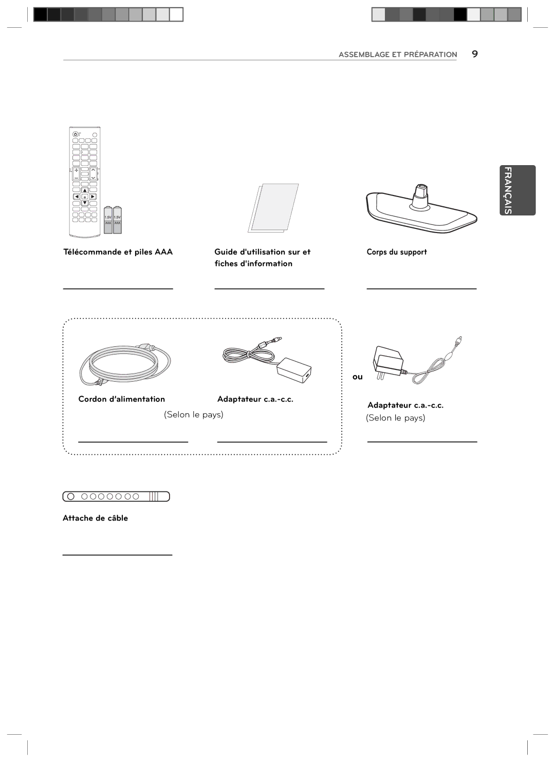 LG Electronics 29LN4510, 24LN4510 owner manual Adaptateur c.a.-c.c 