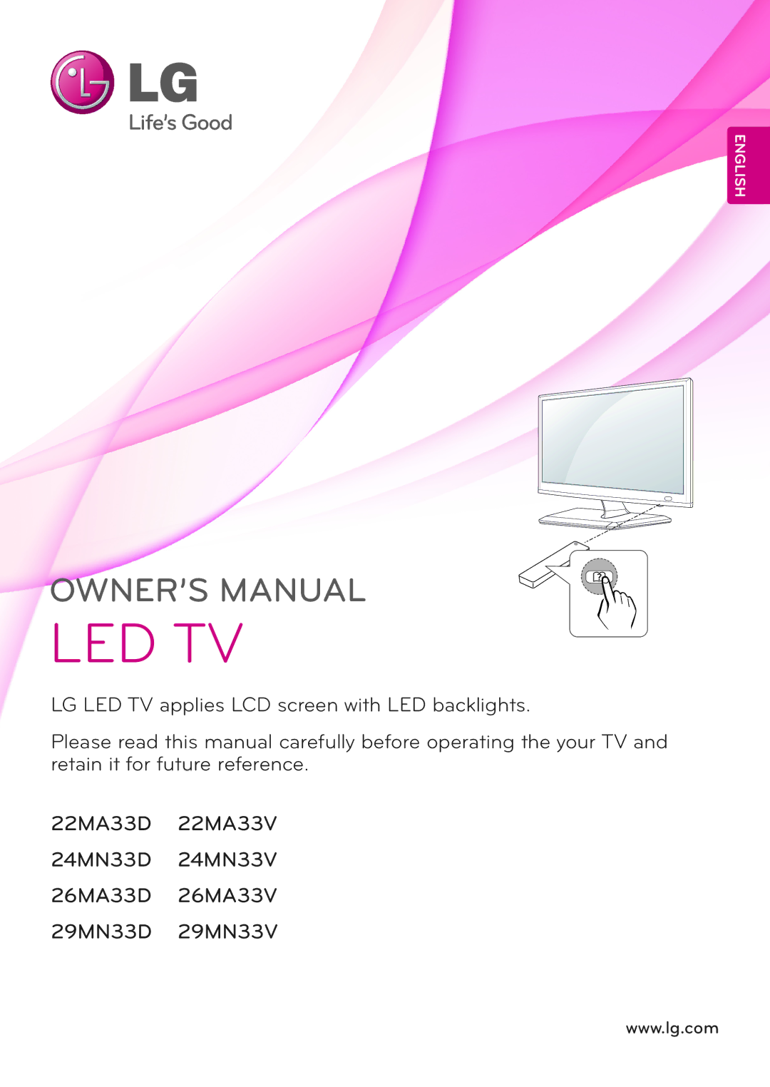 LG Electronics 24MN33D, 24MN33V, 22MA33V, 22MA33D, 29MN33D, 26MA33D, 26MA33V, 29MN33V owner manual Led Tv 