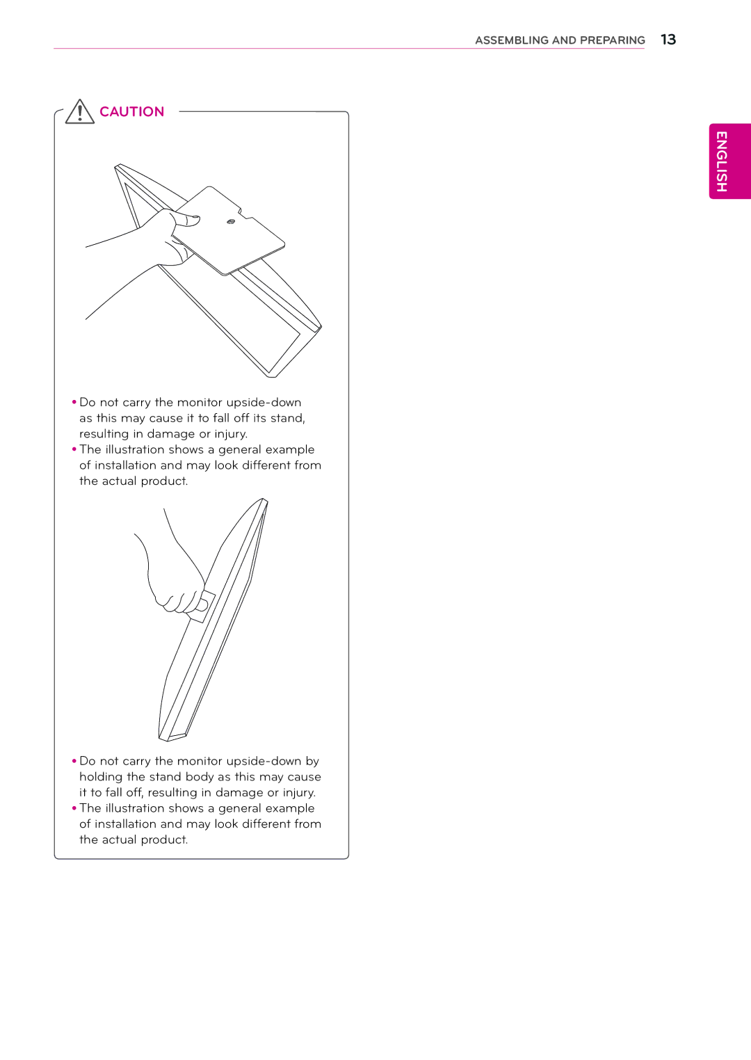 LG Electronics 26MA33D, 24MN33V, 24MN33D, 22MA33V, 22MA33D, 29MN33D, 26MA33V, 29MN33V owner manual Actual product 