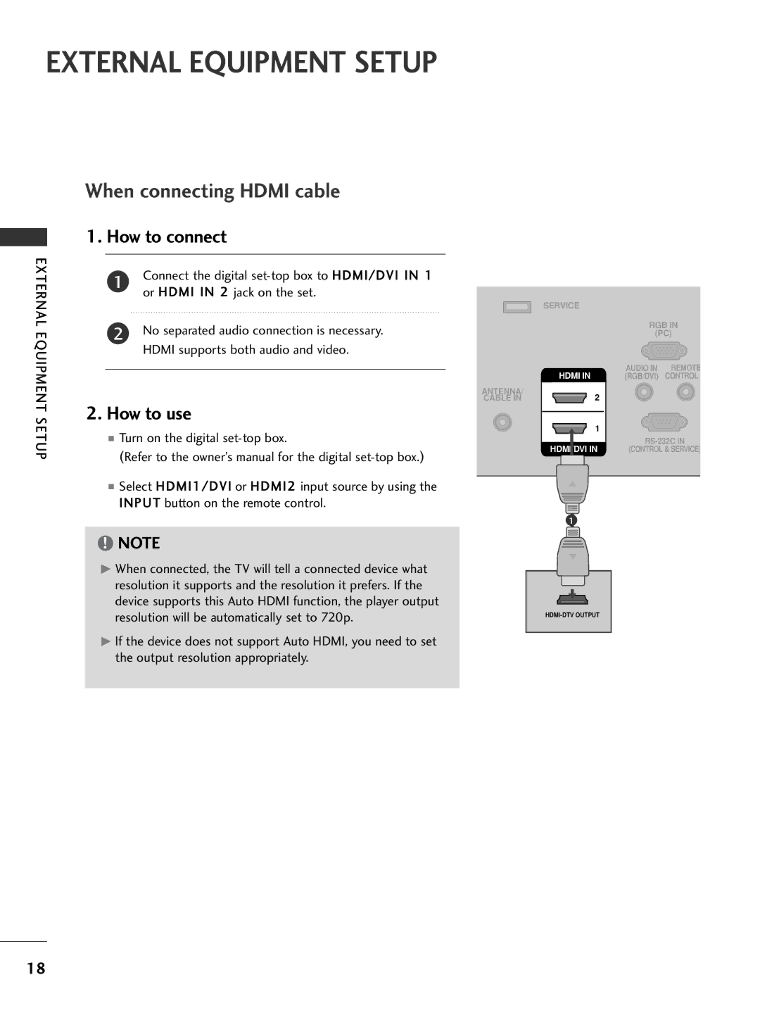 LG Electronics 26LC7D owner manual When connecting Hdmi cable, How to connect 