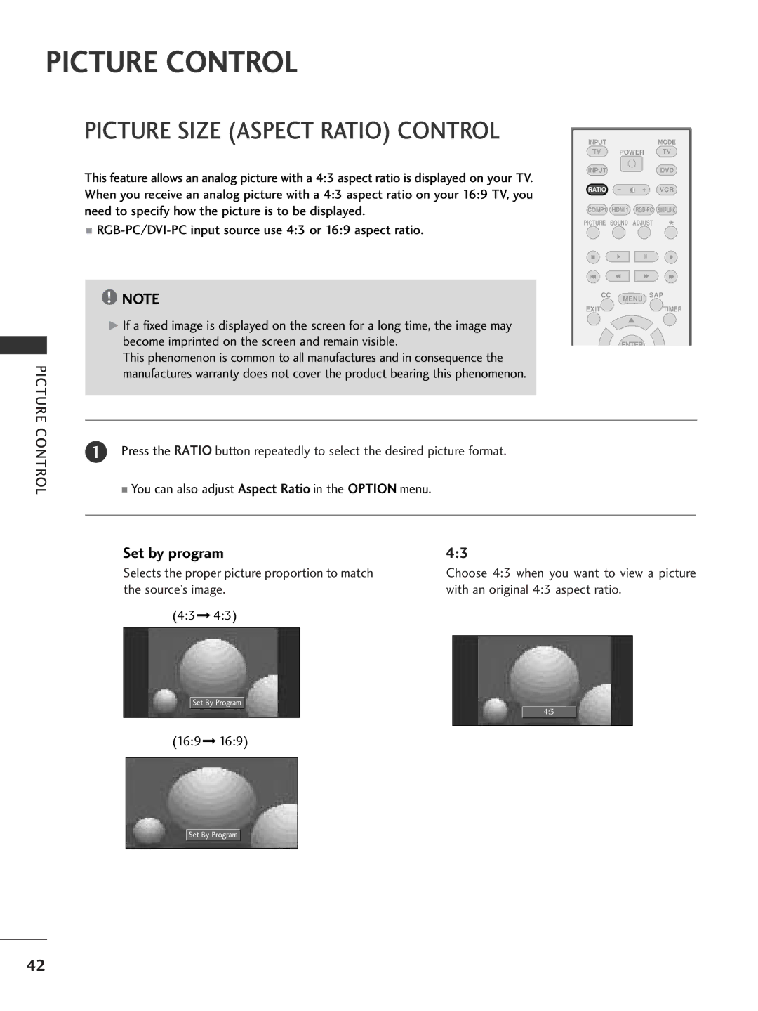 LG Electronics 26LC7D owner manual Picture Control, 169 