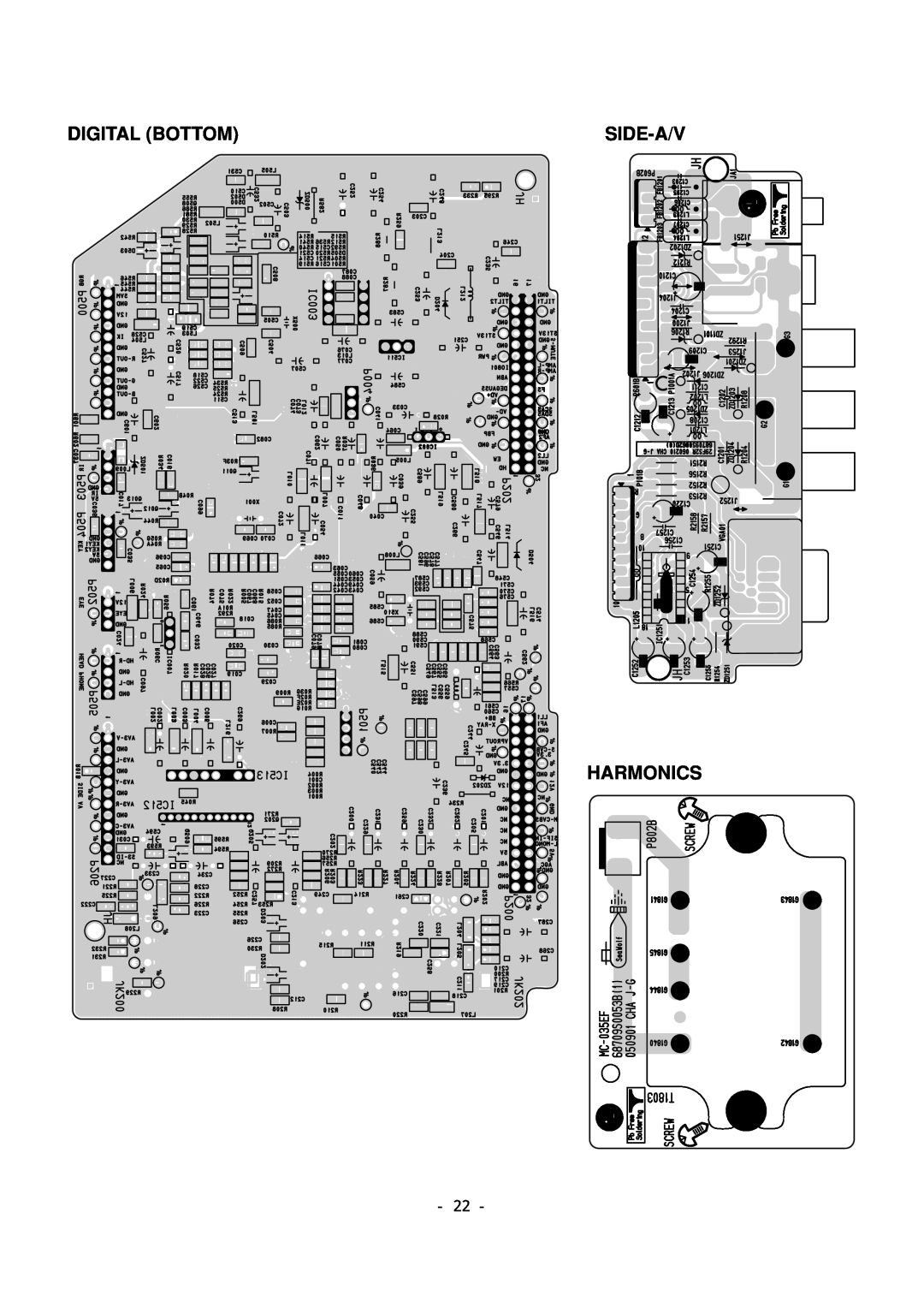 LG Electronics 29FS2AMB/ANX-ZE service manual Digital Bottom, Side-A/V, Harmonics 