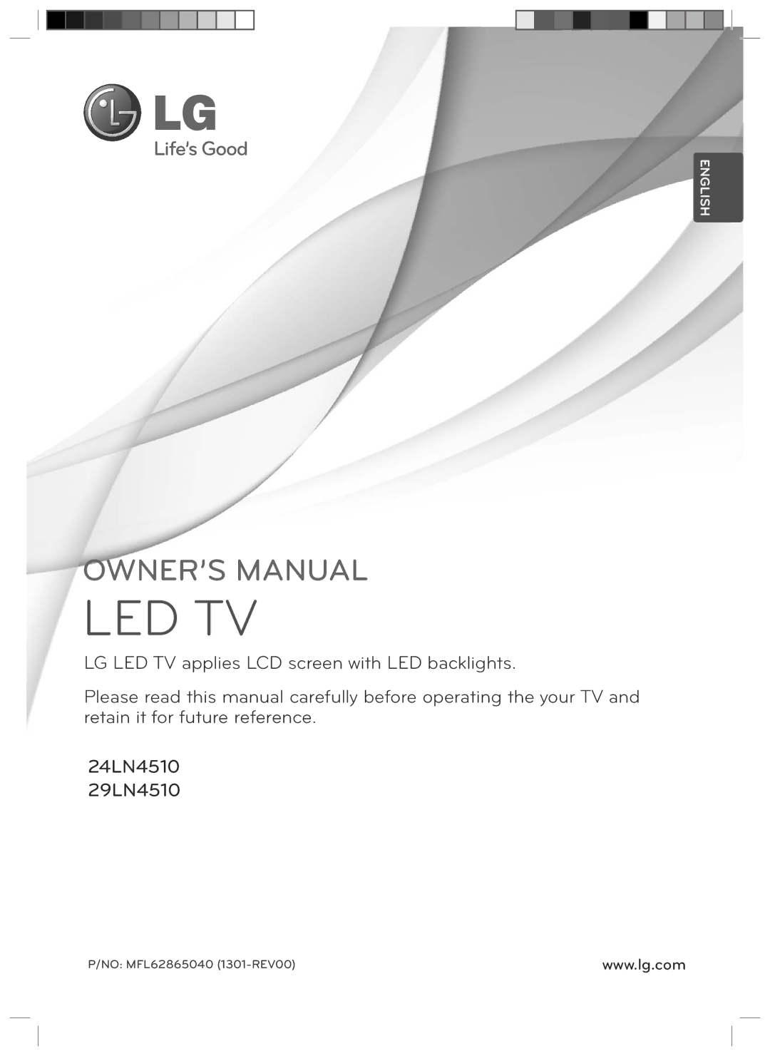 LG Electronics 29LN4510 owner manual Led Tv 