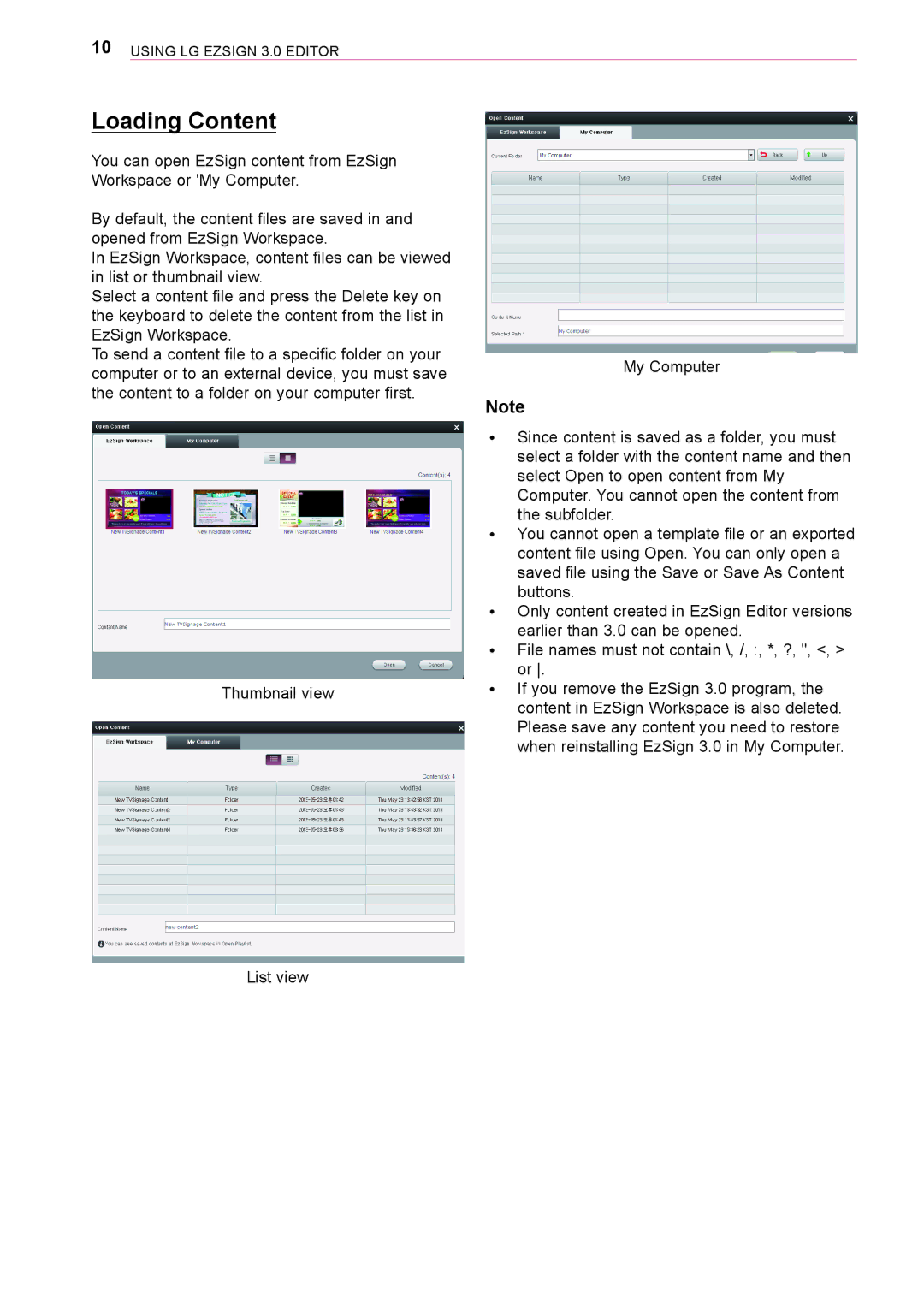 LG Electronics 3 owner manual Loading Content 